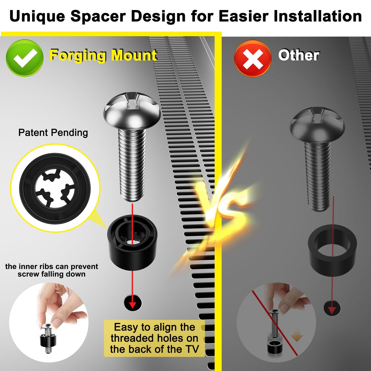 Corner TV Wall Mount with 33 "Long Arm, Fits 32"-75" TVs, Max VESA 600X400mm, Holds 110lbs, HY9390