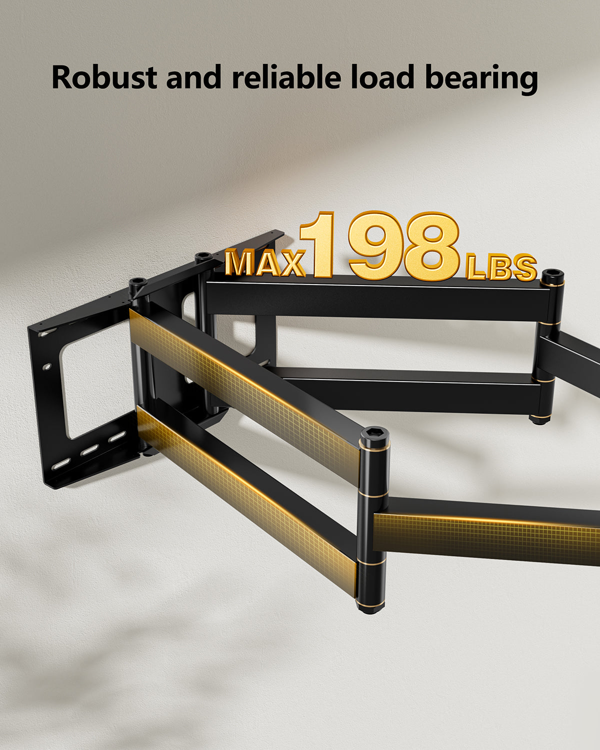 TV Mount, Dual Articulating Arm Full Motion TV Mount with 43 inch Long ...