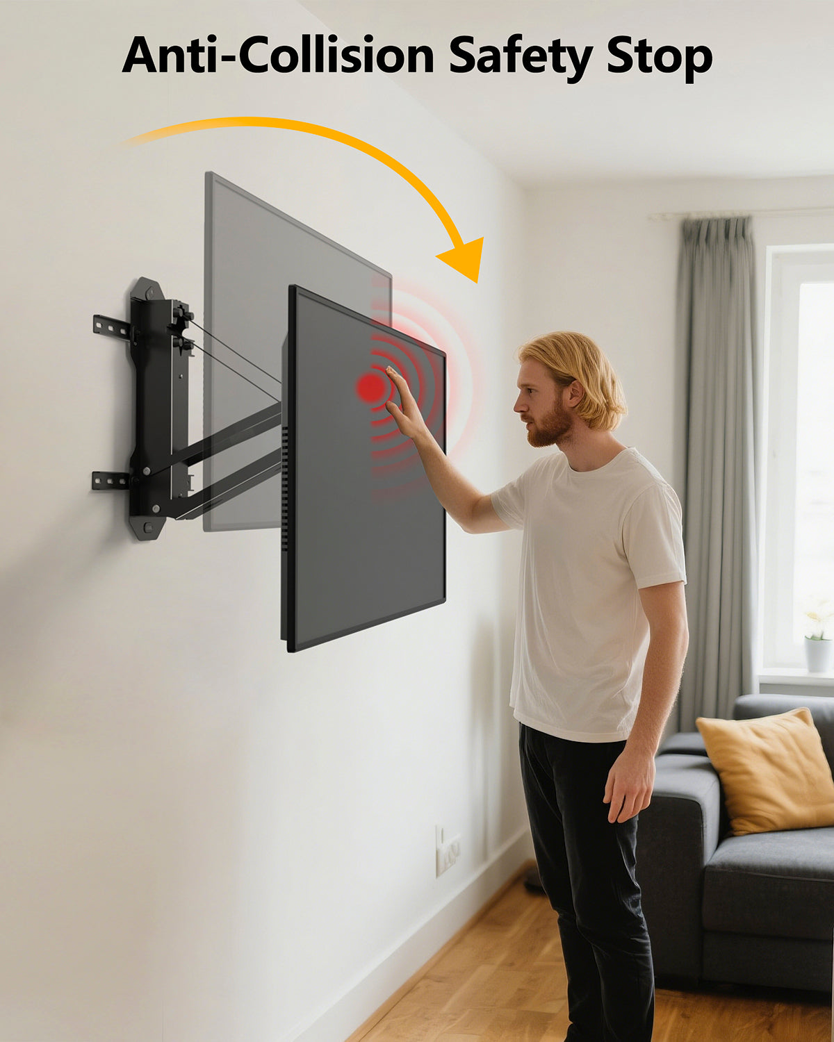 Motorized Fireplace Pull Down TV Mount with Remote for 32-85" TVs, Electric Above Fireplace TV Wall Mount with Height Adjustable, Swivel,Tilt, Holds 88 lbs Max VESA 600x400