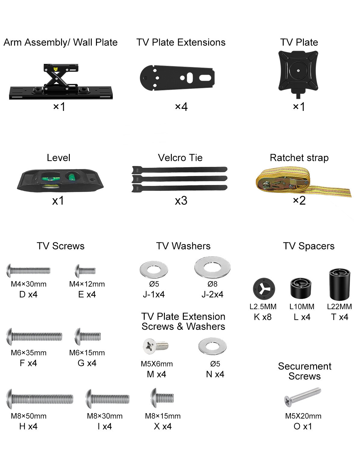 No drilling outdoor TV Mount, for 13-42 inch TVs
