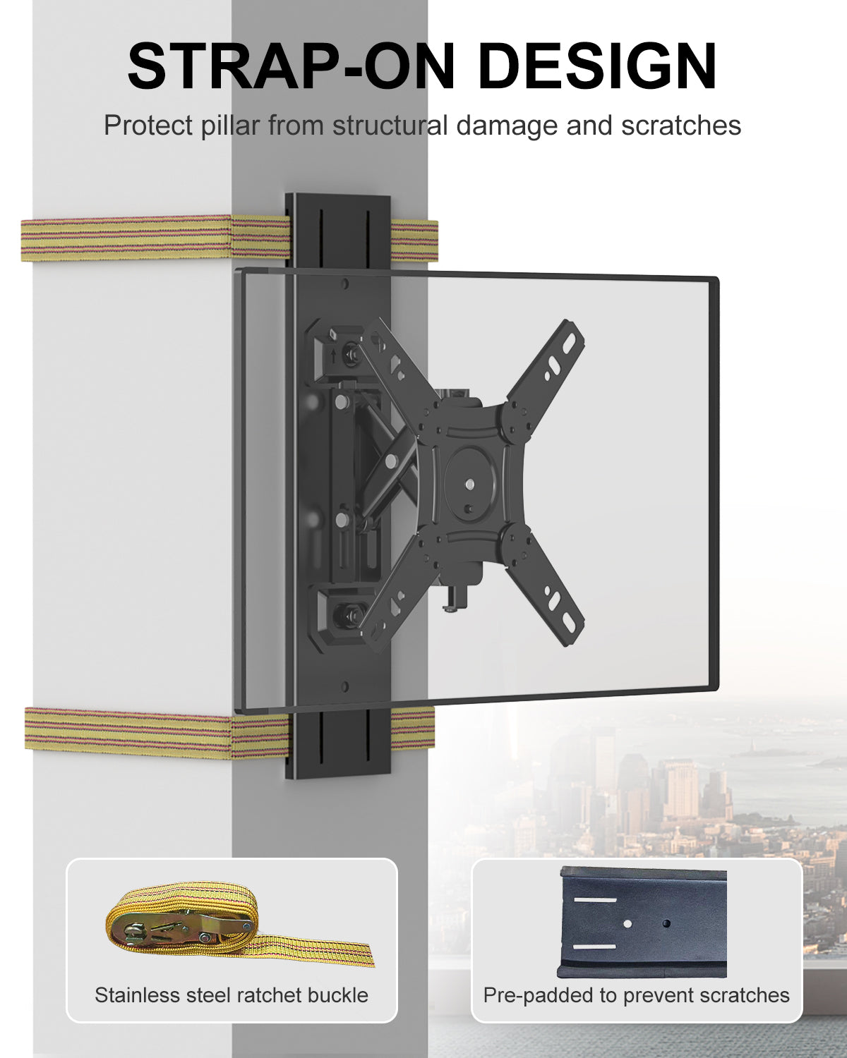 No drilling outdoor TV Mount, for 13-42 inch TVs