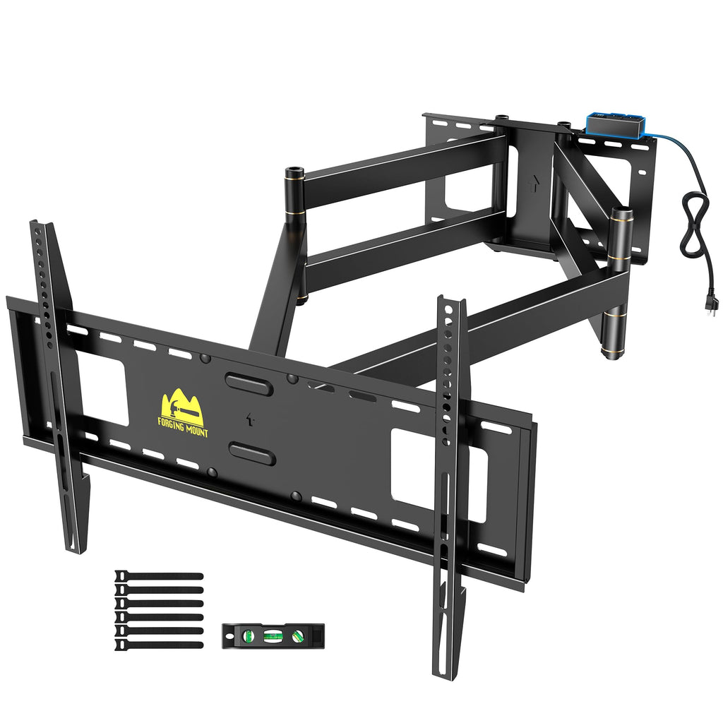 Long Reach TV Wall Bracket Mount Swivel Tilt Full Motion TV Bracket 43 inch Articulating Arm Wall Mount,Fits 50 to 100 Inch Flat/Curve TVs,Holds 198LBS,VESA 800x600mm HY9462-B