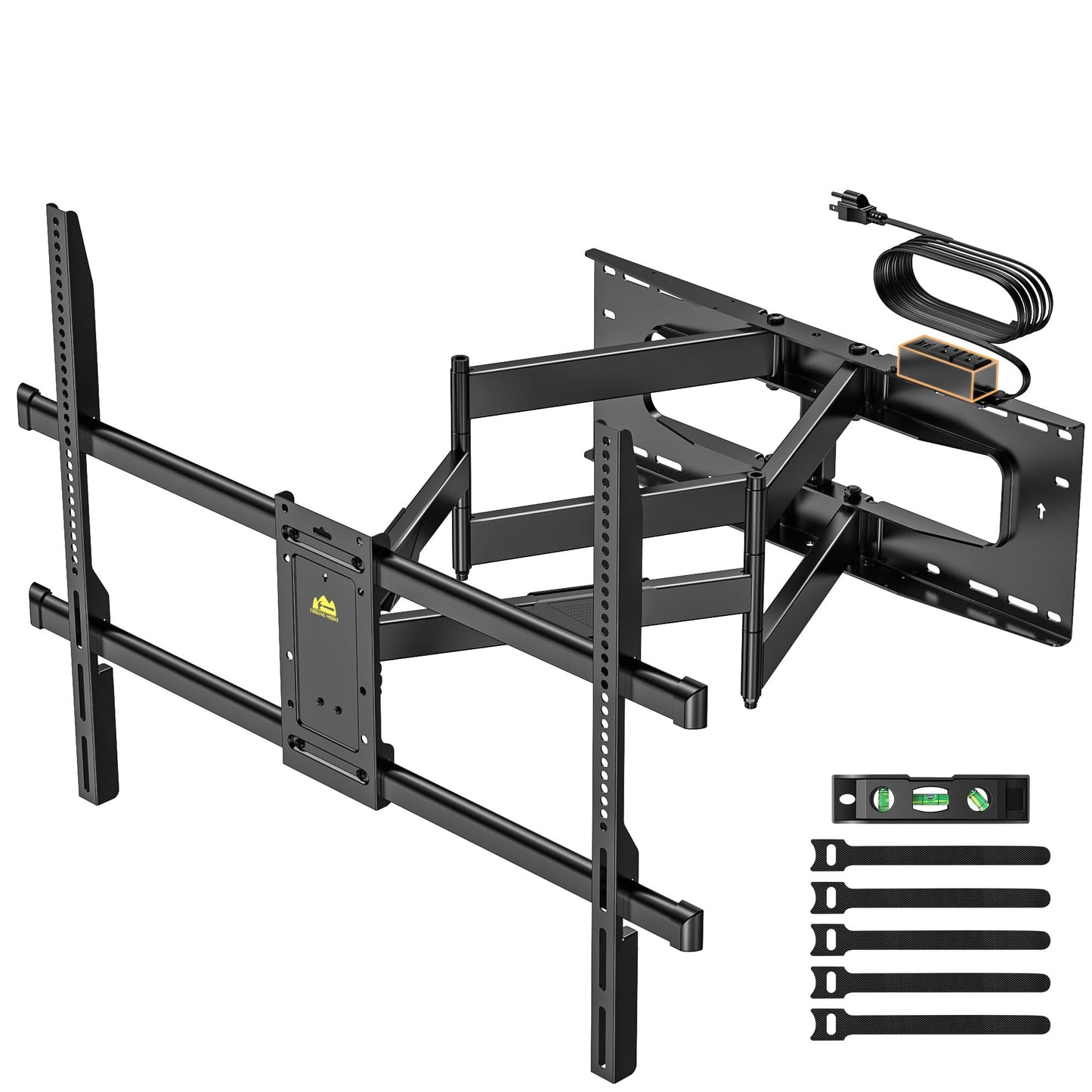 Heavy Duty 98 100 inch TV Wall Mount with Power Strip for 50–100 Inch，Hold up to 220 lbs,Max VESA 800x600mm,16”-24” Wood Studs HY9463-B