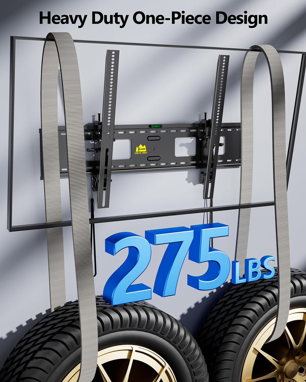 Heavy Duty Tilting TV Wall Mount for Large TVs 55-120 Inch, Tool-Free Tilt Low Profile TV Mount,3-Stud Wall Mount Universal Bracket,VESA 900x600, Holds 275lbs, Fits 16/18/24/32" Studs