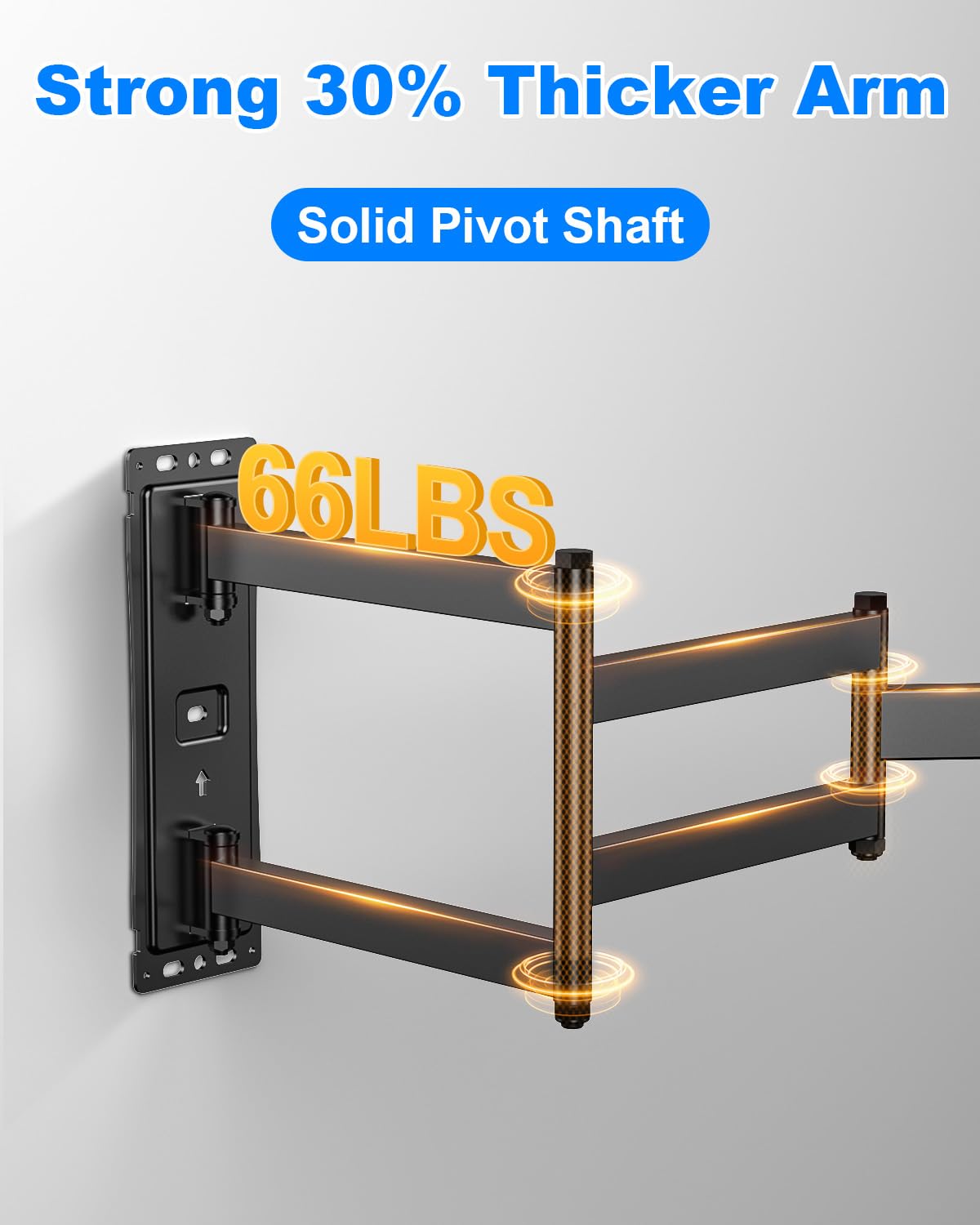 Long Arm TV Wall Mount for Most 17-50 Inch TVs, 40.7 Inch Long Extension TV Mount Swivel and Tilt, Full Motion Wall Mount TVS Bracket Fit Max VESA 300x300mm