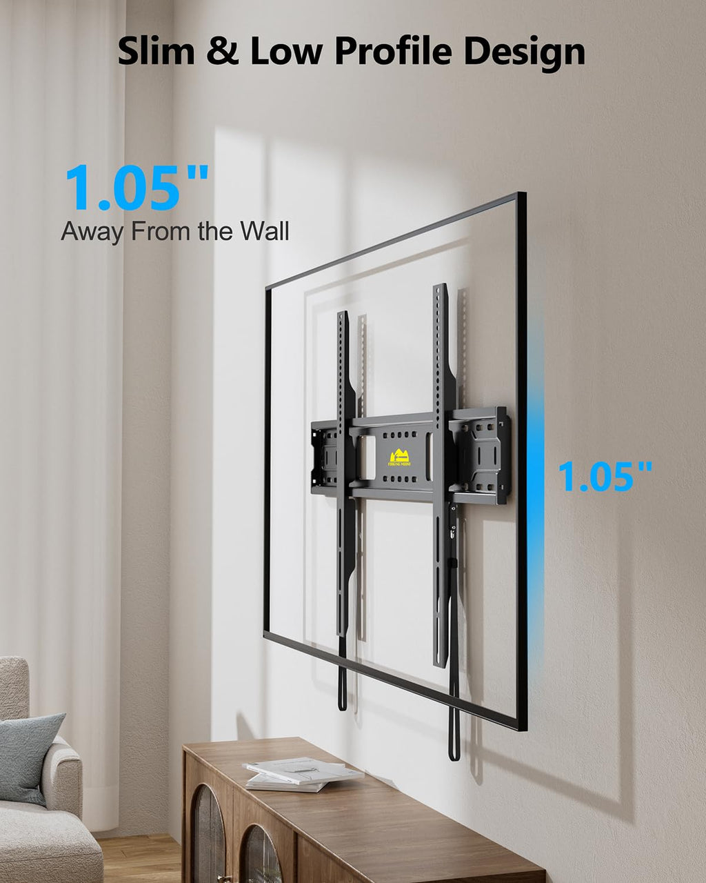 FORGING MOUNT Heavy Duty Fixed TV Wall Mount Holds up to 275Lbs for 65-110 inch TVs，16"/18"/24" Studs MAX VESA 900x600mm