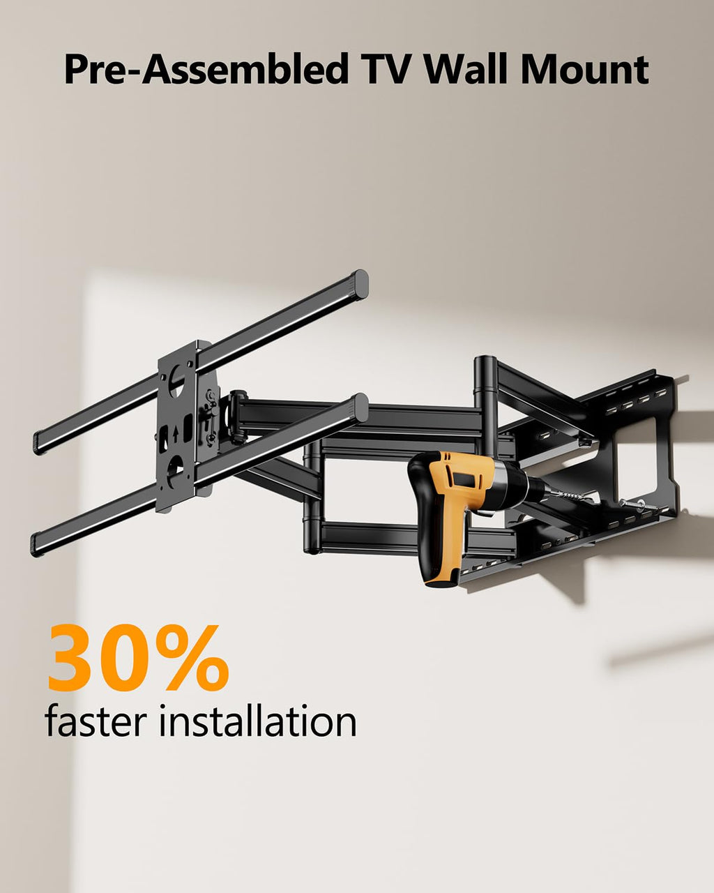 Heavy Duty 60 to 120 inch XXXL Full Motion TV Wall Mount Max VESA1000x600mm Up to 275lbs for Extra Large Big Screens,Universal Articulating TV Mount Bracket Swivel Tilt,16-24”Studs HY9491-B