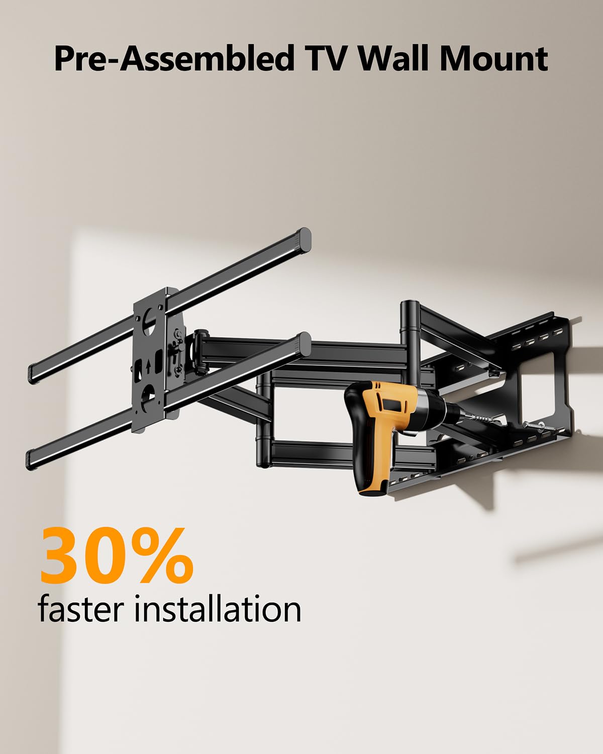 Heavy Duty 60 to 120 inch XXXL Full Motion TV Wall Mount Max VESA1000x600mm Up to 275lbs for Extra Large Big Screens,Universal Articulating TV Mount Bracket Swivel Tilt,16-24”Studs HY9491-B