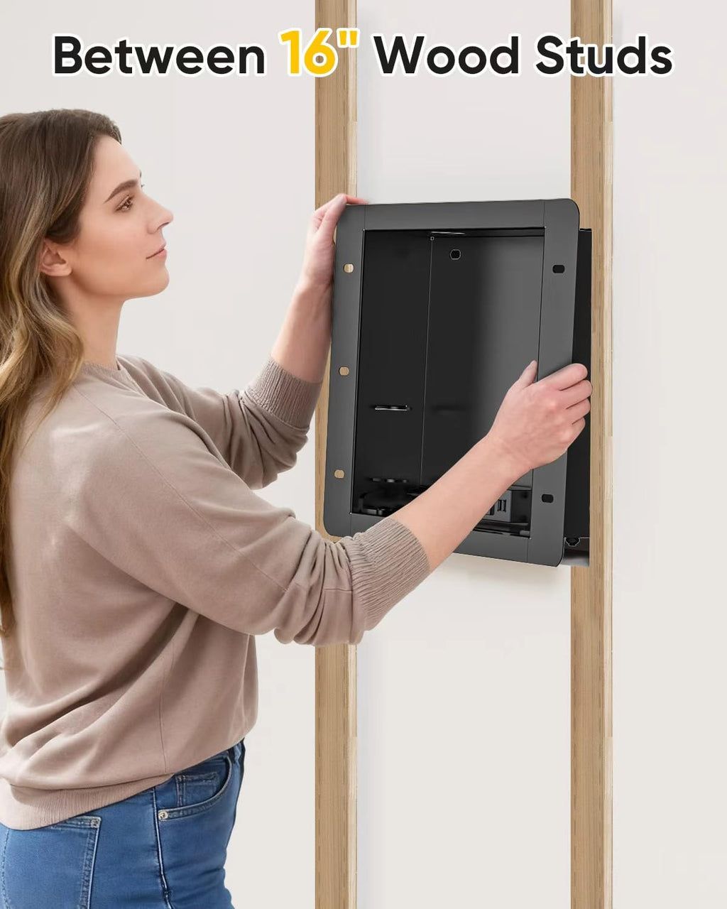 Recessed in-Wall TV Mount,Low Profile TV Wall Mount,20 Inch Extended Arm Fits Screen Sizes 32, 37, 40, 42, 47, 50, 55, 60, 65,inch,Up to 99 lbs