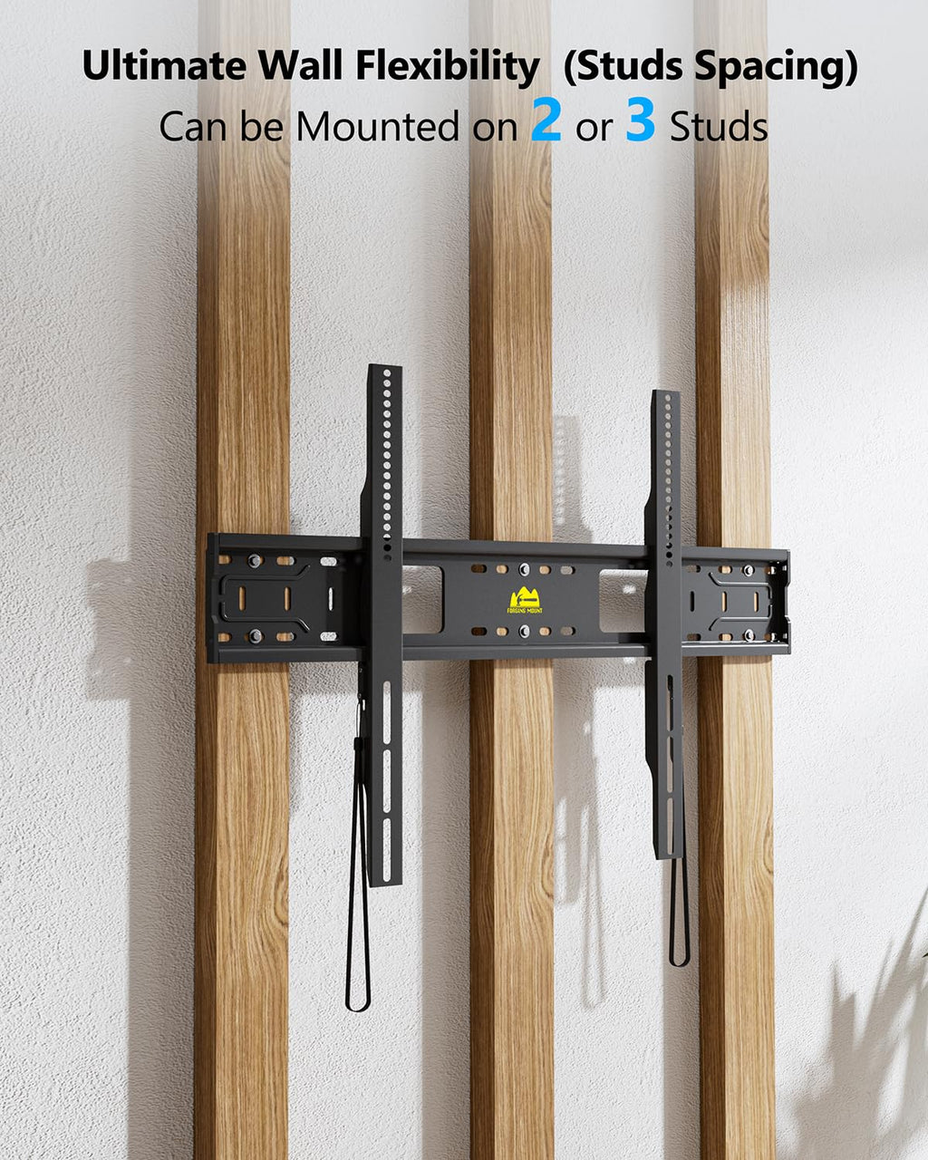 FORGING MOUNT Heavy Duty Fixed TV Wall Mount Holds up to 275Lbs for 65-110 inch TVs，16"/18"/24" Studs MAX VESA 900x600mm