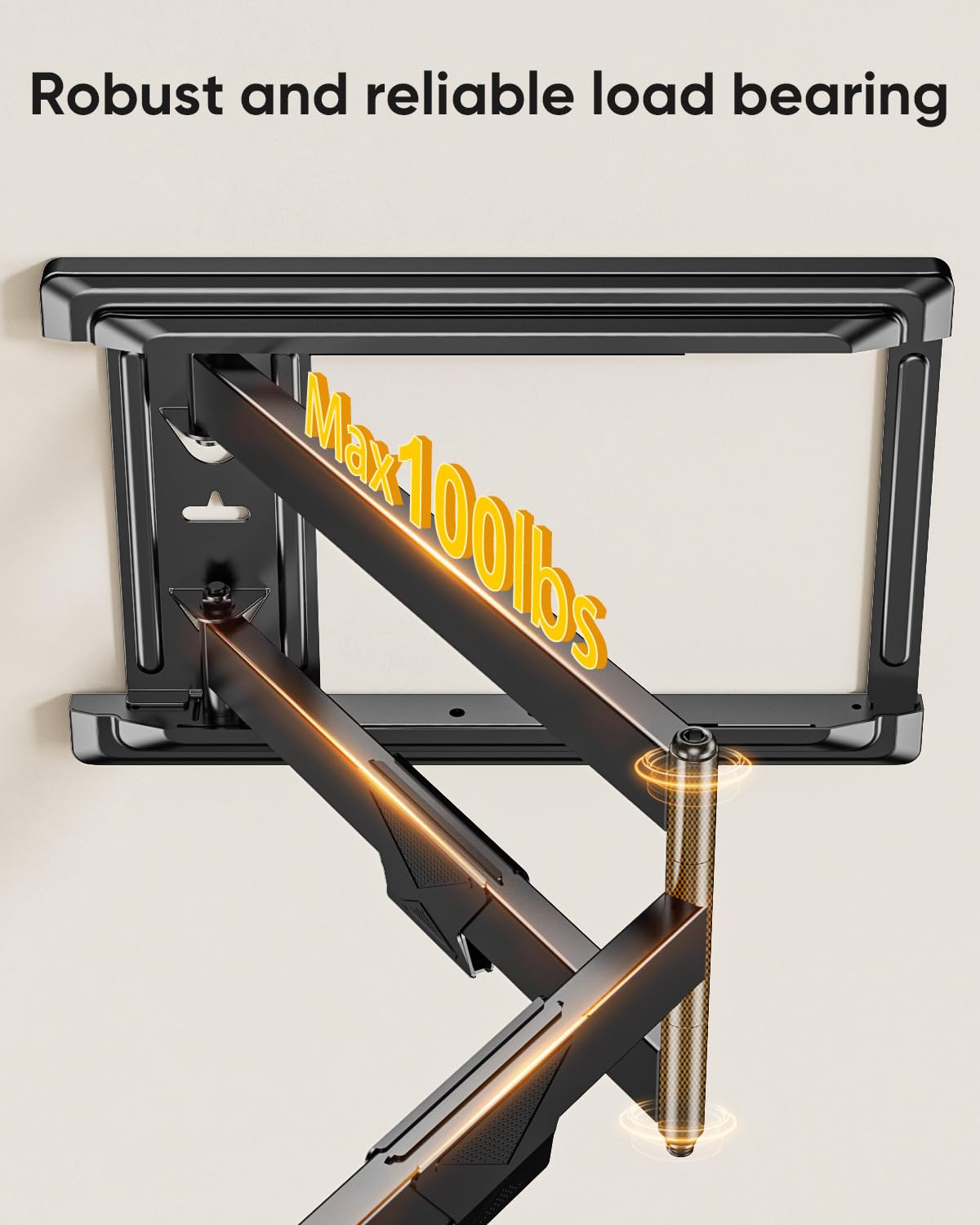 TV Wall Mount with 30 inch Long Arm its 37 to 75" Flat/Curve TVs-HY9389-B