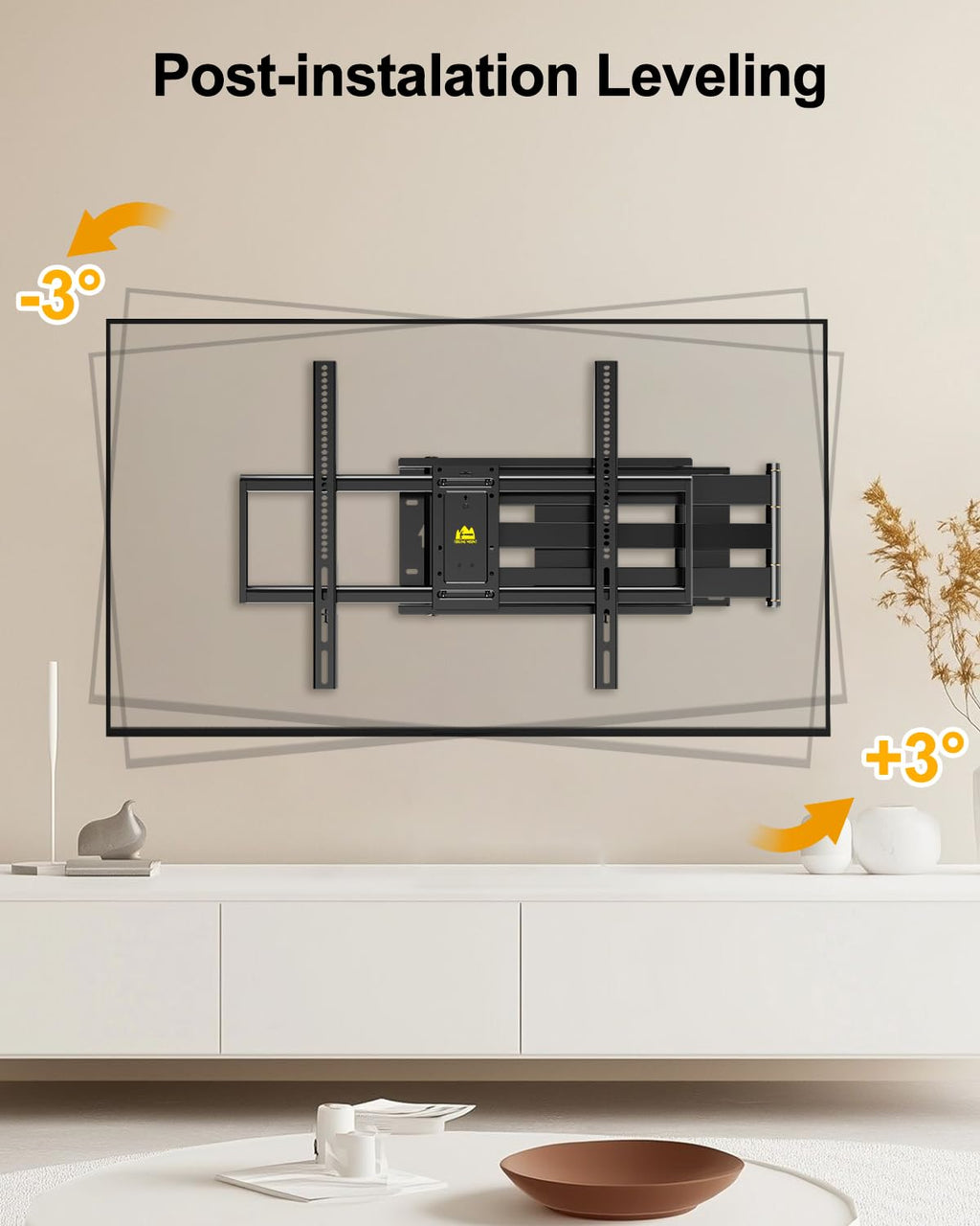 Long Arm Full Motion TV Wall Mount for Most 42-100" TVs Holds 176 lbs, 41.75" Long Extension Corner TV Mount Heavy Duty Swivel/Tilt, Max VESA 800x600mm, Filts16”,18”,24” Studs