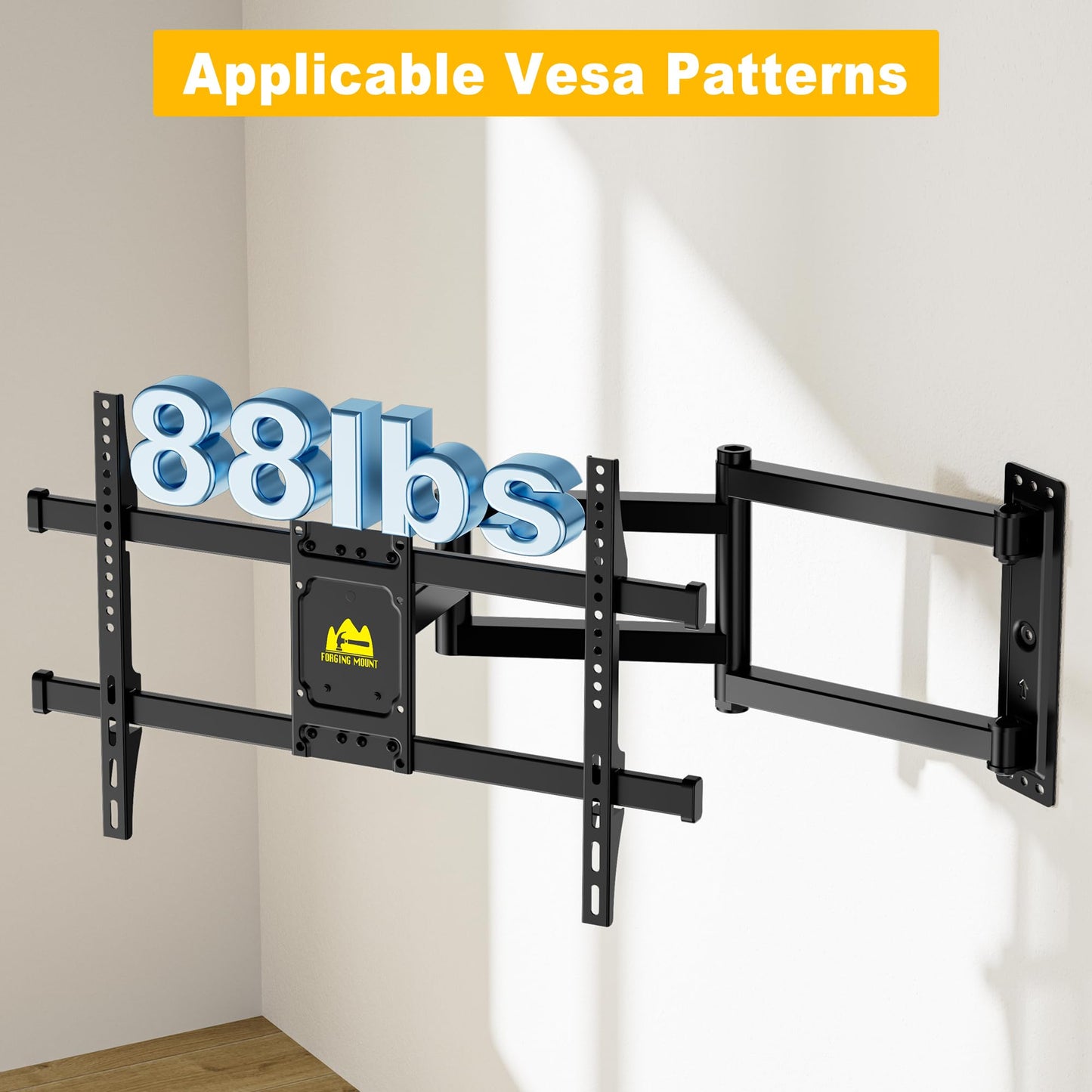 Long Arm TV Wall Mount for Most 37-75 Inch Flat Curved TVs,  Max VESA 600x400mm up to 88lbs