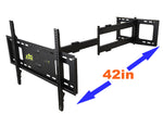 FORGING MOUNT Long Extension TV Mount Full Motion Wall Bracket with 42 inch Long Arm Articulating TV Wall Mount for 37 to 80 Inch Flat/Curve TVs, VESA 600x400mm Compatible, Holds up to 110 lbs-FM9388-B