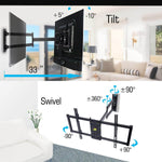 Corner TV Wall Mount with 33 "Long Arm, Fits 32"-75" TVs, Max VESA 600X400mm, Holds 110lbs, HY9390