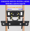 TV Wall Mount Bracket for Big TVs 42-90" TV,Dual Articulating Arm, Hold up to 176lbs Max VESA 800x400mm,Fits 24" 16" Studs Added 8 ft HDMI
