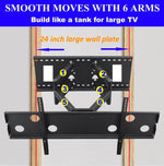 TV Wall Mount Bracket for Big TVs 42-90" TV,Dual Articulating Arm, Hold up to 176lbs Max VESA 800x400mm,Fits 24" 16" Studs Added 8 ft HDMI