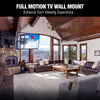 TV Wall Mount Bracket for Big TVs 42-90" TV,Dual Articulating Arm, Hold up to 176lbs Max VESA 800x400mm,Fits 24" 16" Studs Added 8 ft HDMI