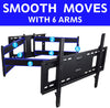 TV Mount,Dual Articulating 43 inch Long Arm Full Motion TV Wall Mount,Fits 50-100 Inch TV, VESA800x600mm & 8ft HDMI HY9402-B