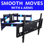 TV Mount,Dual Articulating 43 inch Long Arm Full Motion TV Wall Mount,Fits 50-100 Inch TV, VESA800x600mm & 8ft HDMI HY9402-B