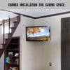 Corner TV Wall Mount Full Motion TV Corner Mount Bracket Fits 32"-65" TVs- Holds 110 lbs Max VESA 600x400 W/Tilt, Swivel and Level-HY9395-B