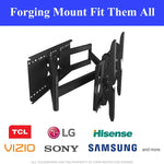 TV Wall Mount Bracket for Big TVs 42-90" TV,Dual Articulating Arm, Hold up to 176lbs Max VESA 800x400mm,Fits 24" 16" Studs Added 8 ft HDMI