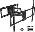 Sliding TV Wall Mount for TV Centering Dual Articulating Full Motion TV Mount - Fits 37-100 Inch Flat Curved TVs Fits 16-24" Studs,Holds 165 lbs,Max VESA 800x600mm-HY9408-B