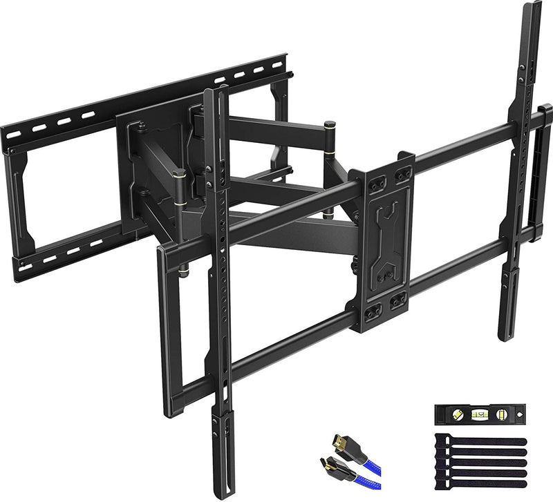 Sliding TV Wall Mount for TV Centering Dual Articulating Full Motion TV Mount - Fits 37-100 Inch Flat Curved TVs Fits 16-24" Studs,Holds 165 lbs,Max VESA 800x600mm-HY9408-B