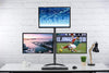 Triple Monitor Stand Mount -Free Standing Fully Adjustable Monitor Desk Mount Full Motion with Grommet Base - Fits 3 LCD LED OLED Screens 13-30 Inches, Each Arm Holds up to 22lbs