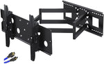 TV Wall Mount Bracket for Big TVs 42-90" TV,Dual Articulating Arm, Hold up to 176lbs Max VESA 800x400mm,Fits 24" 16" Studs Added 8 ft HDMI