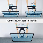 Sliding TV Wall Mount for TV Centering Full Motion TV Mount Bracket Swivel Extends to 25 in,Fits 37-95 Inch Flat Curved TVs Fits 16-24" Studs,Holds 165 lbs,Max VESA 800x400mm HY9410