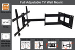 FORGING MOUNT Long Arm TV Mount Full Motion Wall Mount TV Bracket with 43 inch Extension Articulating Arm TV Wall Mount-HY9391