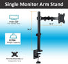 Single Monitor Arm Stand Desk Mount Fully Adjustable Stand fits 13 to 32 inch Screens,Adjustable Height,Tilt, Swivel, Rotation,22 lbs Weight Capacity VESA 75,100