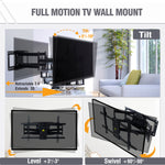 Full Motion TV Mount for 37-86inch TVs, Heavy Duty TV Wall Mount with Dual 30?Long Arm, Wall Mount TV Bracket Holds up to 165lbs,VESA 600x400mm Fits 24" 18" 16" Wood Studs by FORGING MOUNT-HY9404