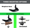 Dual Monitor Stand-Vertical Stack Screen Desk Mount Stand Support Two 17 to 32 Inch Computer Monitors with C Clamp Grommet Base,VESA 75 100 Compatible
