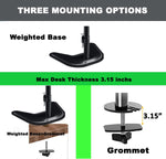 Dual Monitor Stand-Vertical Stack Screen Desk Mount Stand Support Two 17 to 32 Inch Computer Monitors with C Clamp Grommet Base,VESA 75 100 Compatible