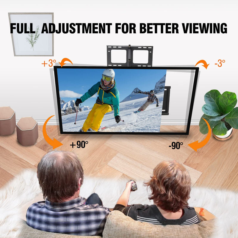 Full Motion TV Mount with 43" Extension Articulating Arm, Fits 26-60" Flat/Curve TVs/Monitors,Holds 99 lbs,Max VESA 400x400mm HY9418-B