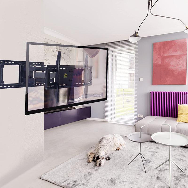TV Wall Mount with Sliding Design for 32-80 Inch TVs, Easy for TV Centering on Wall,Full Motion TV Mount Bracket Swivel Extends to 25"-Fit 16"~ 24" Studs, Max VESA 600x400mm