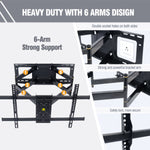 Full Motion TV Mount for 37-86inch TVs, Heavy Duty TV Wall Mount with Dual 30?Long Arm, Wall Mount TV Bracket Holds up to 165lbs,VESA 600x400mm Fits 24" 18" 16" Wood Studs by FORGING MOUNT-HY9404