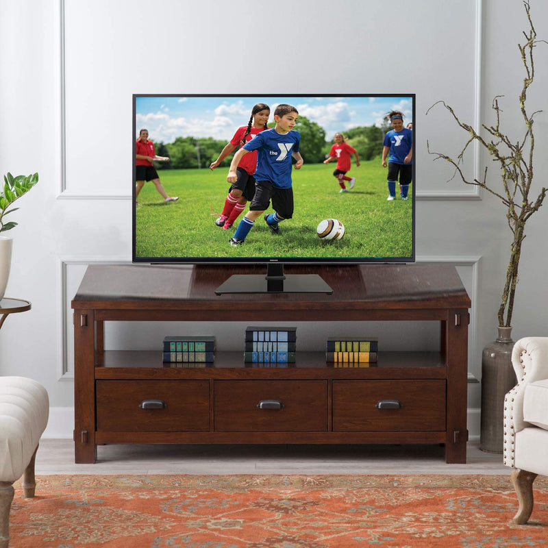 Universal TV Stand Base Table Top TV Stand for 26 to 55 Inch TVs -Height Adjustable TV Mount Stand with Tempered Glass Base & Wire Management, Holds up to 88lbs, VESA 400x400mm(Max)