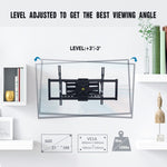 Sliding TV Wall Mount for TV Centering Dual Articulating Full Motion TV Mount - Fits 37-100 Inch Flat Curved TVs Fits 16-24" Studs,Holds 165 lbs,Max VESA 800x600mm-HY9408-B