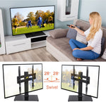 Swivel Univerial TV Stand Table Top TV Base for 37-70" with Tempered Glass Base ,VESA 600x400mm