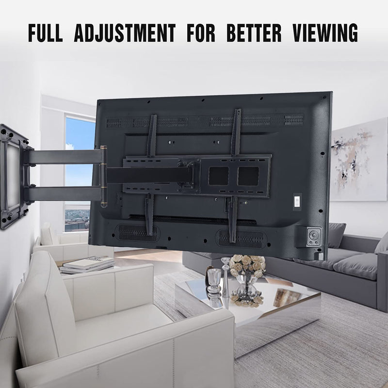 TV Wall Mount with Sliding Design for 37-100 Inch TVs, Easy for TV Centering on Wall,Full Motion TV Mount Bracket,Swivel Extends to 25" -Fit 16"~ 24" Studs, Max VESA 800x600mm-HY9411-B