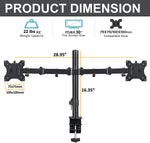 Dual Monitor Desk Stand Mount, Full Motion Adjustable Computer Monitor Arm Mount Fits 13" to 27" LCD Screens, VESA 75 100,Each Arm Holds up to 22lbs,with C-Clamp and Grommet Base