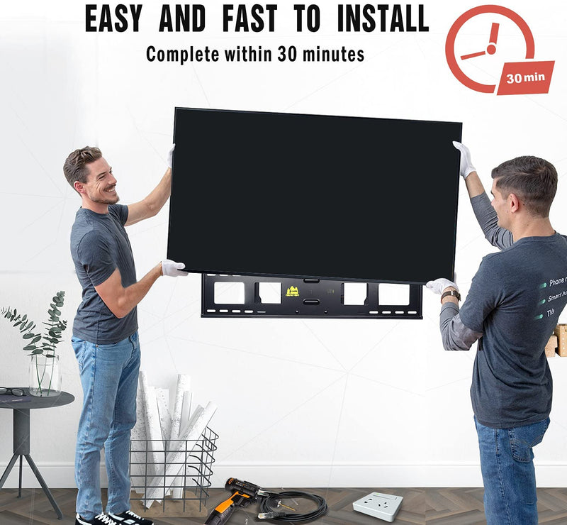 TV Wall Mount with Sliding Design for 37-100 Inch TVs, Easy for TV Centering on Wall,Full Motion TV Mount Bracket,Swivel Extends to 25" -Fit 16"~ 24" Studs, Max VESA 800x600mm-HY9411-B