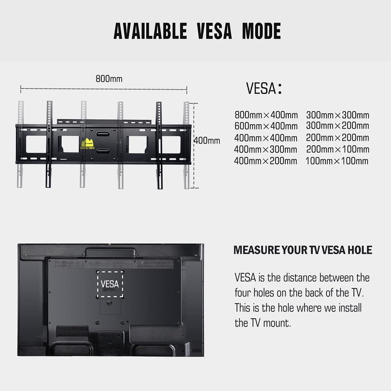 Sliding TV Wall Mount for TV Centering Full Motion TV Mount Bracket Swivel Extends to 25 in,Fits 37-95 Inch Flat Curved TVs Fits 16-24" Studs,Holds 165 lbs,Max VESA 800x400mm HY9410