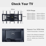 Sliding TV Mount for TV Centering Full Motion TV Wall Mount with 25" Dual Articulating Arm for 37-82" TVs,Fits 16-24" Studs,Loads 132Lbs Max VESA 600x400mm,by FORGING MOUNT-HY9396-B