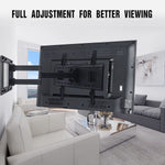 TV Wall Mount with Sliding Design for 32-80 Inch TVs, Easy for TV Centering on Wall,Full Motion TV Mount Bracket Swivel Extends to 25"-Fit 16"~ 24" Studs, Max VESA 600x400mm