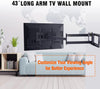 Full Motion TV Mount with 43" Extension Articulating Arm, Fits 26-60" Flat/Curve TVs/Monitors,Holds 99 lbs,Max VESA 400x400mm HY9418-B