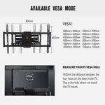 Sliding TV Wall Mount for TV Centering Dual Articulating Full Motion TV Mount - Fits 37-100 Inch Flat Curved TVs Fits 16-24" Studs,Holds 165 lbs,Max VESA 800x600mm-HY9408-B